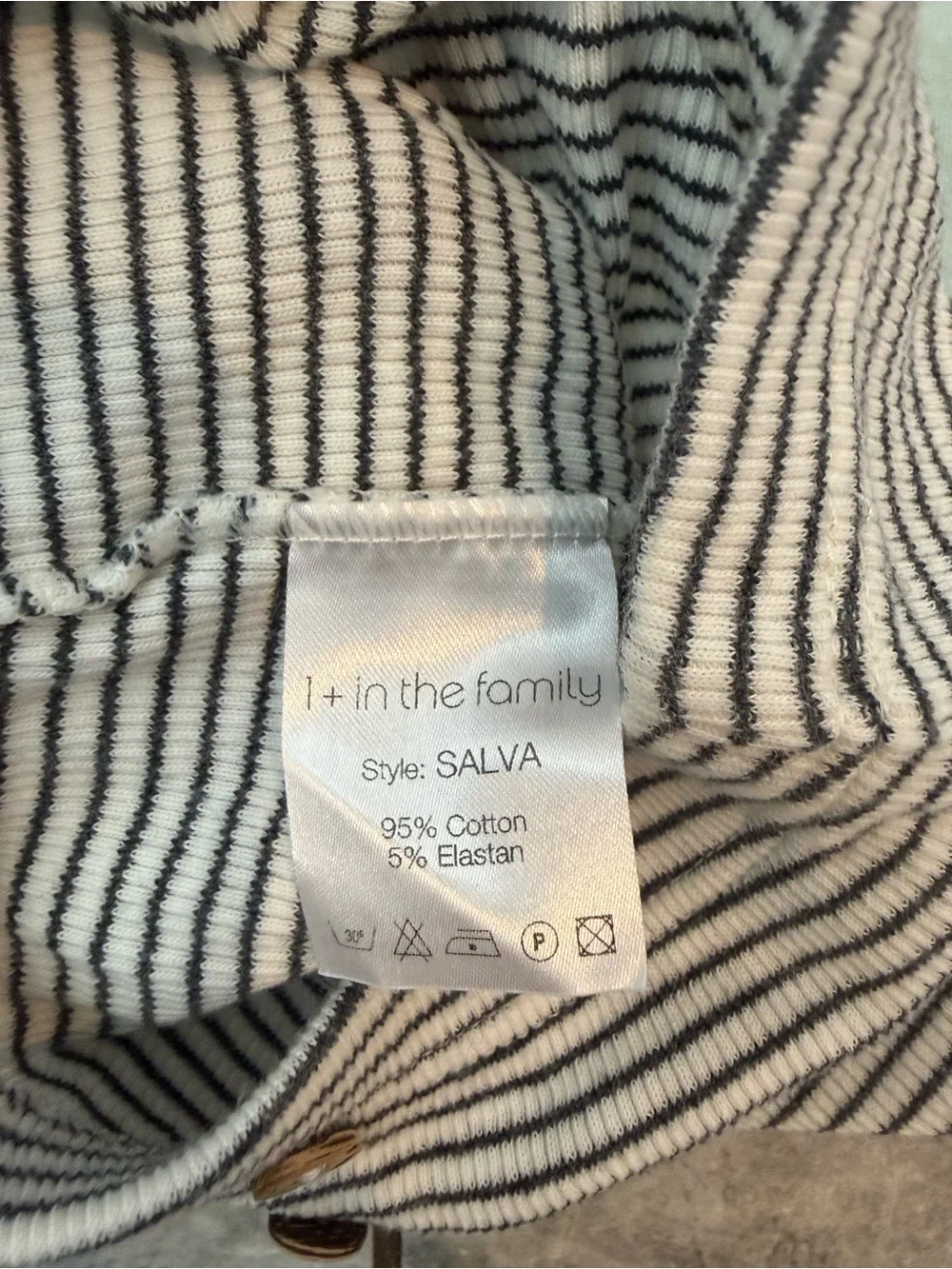 1 + In the Family NANI & SALVA 2-piece Outfit set 6M Mint Striped Made in Spain